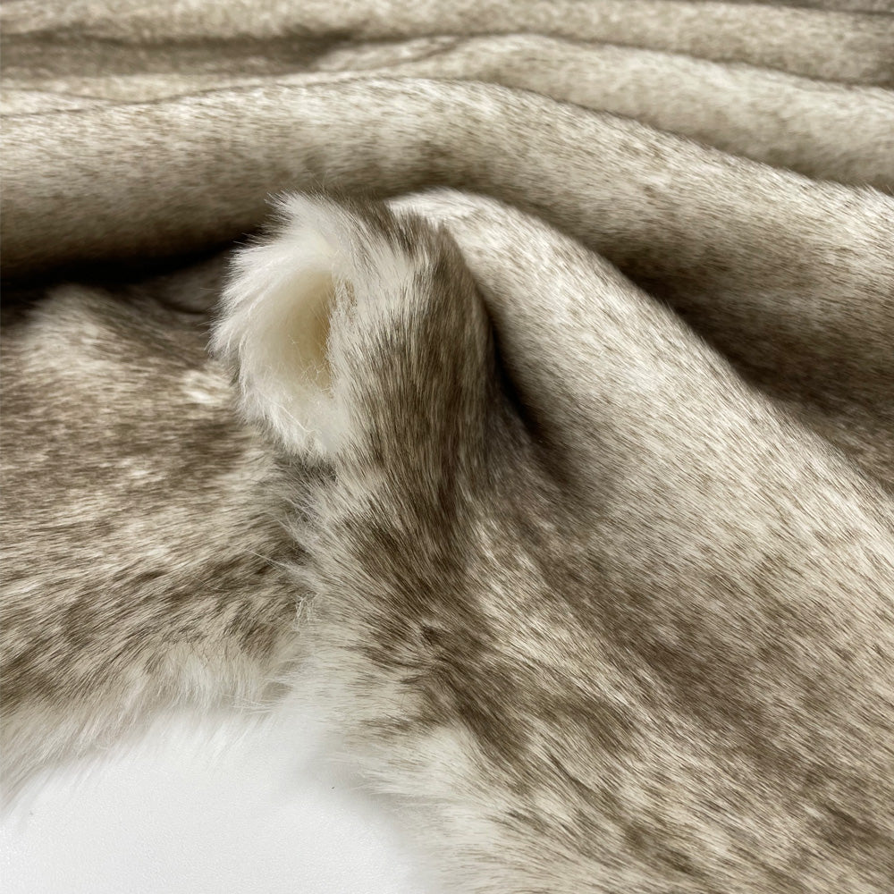 Eco-fur fabric, short hair - Beige, Artica