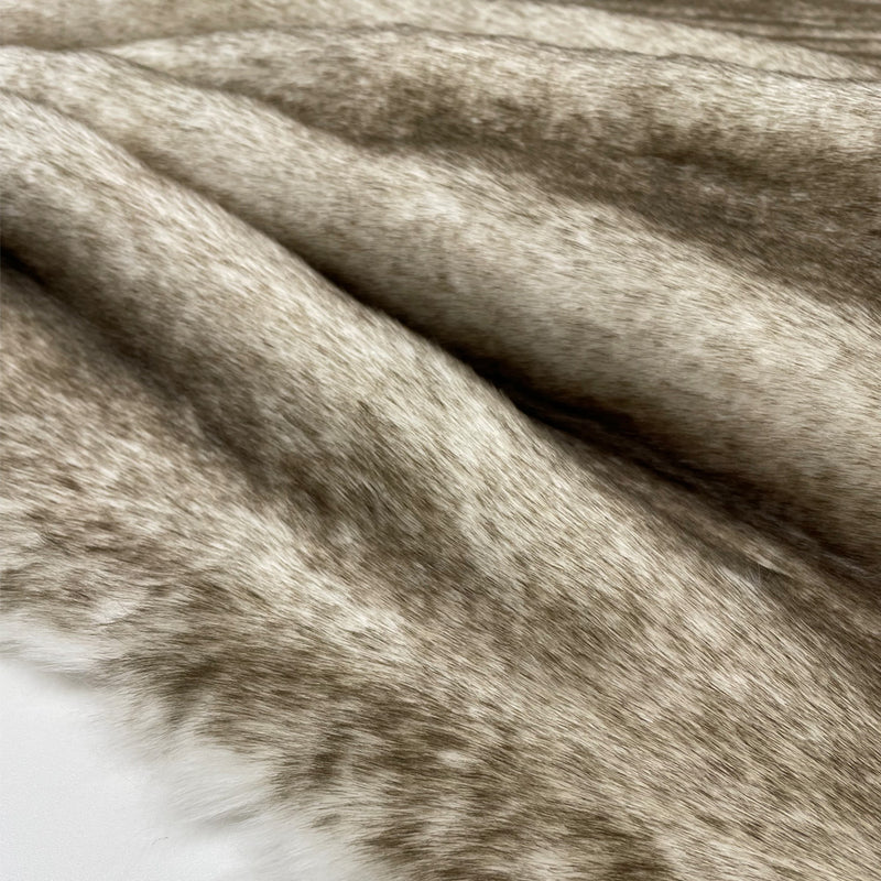 Tissu fourrure éco, poils courts - Beige, Artica