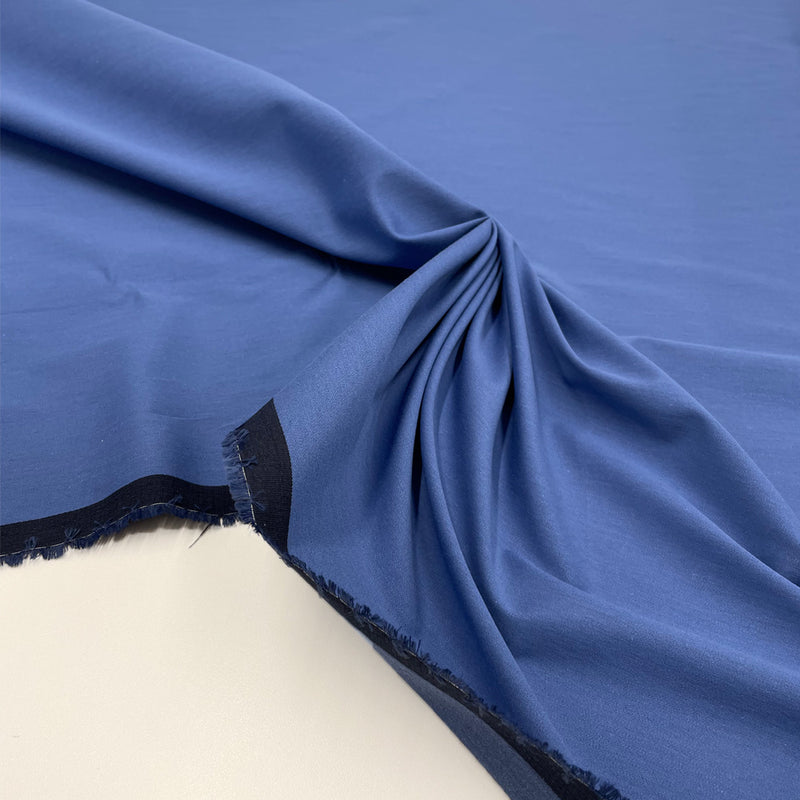 Tissu gabardine, coton - bleu, azzurro