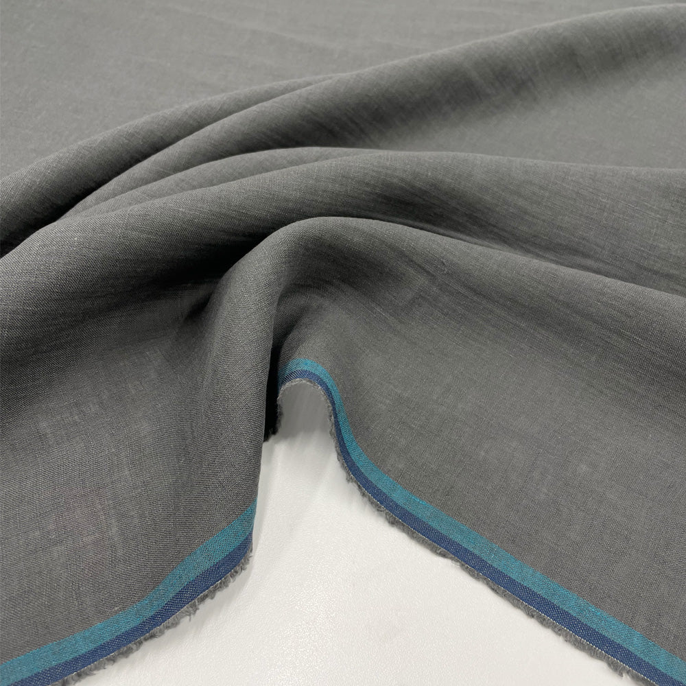 Tissu lin lavé - Gris, Emile