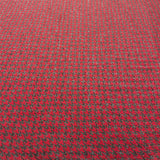 Mesh fabric, cotton - Houndstooth lurex, rosso