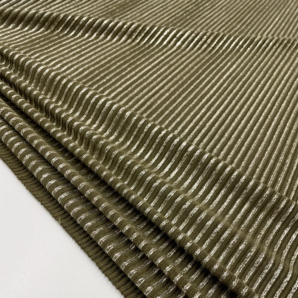 Tissu Plissé, mono-stretch - Métallisé, Milafoil