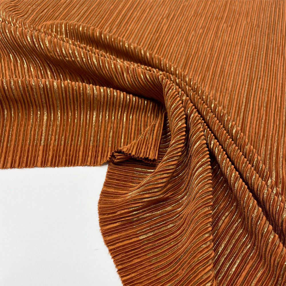 Tissu Plissé, mono-stretch - Métallisé, Milafoil