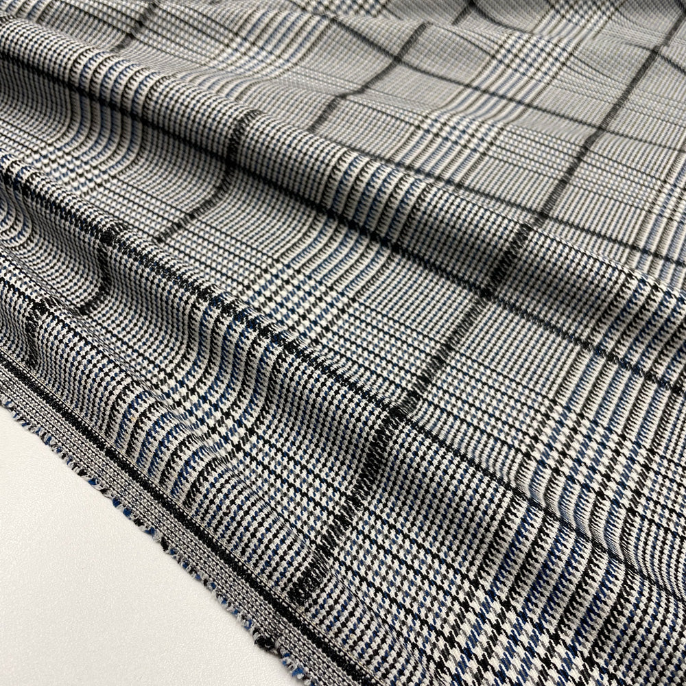 Tissu tailleur, viscose - Carreaux, Frick