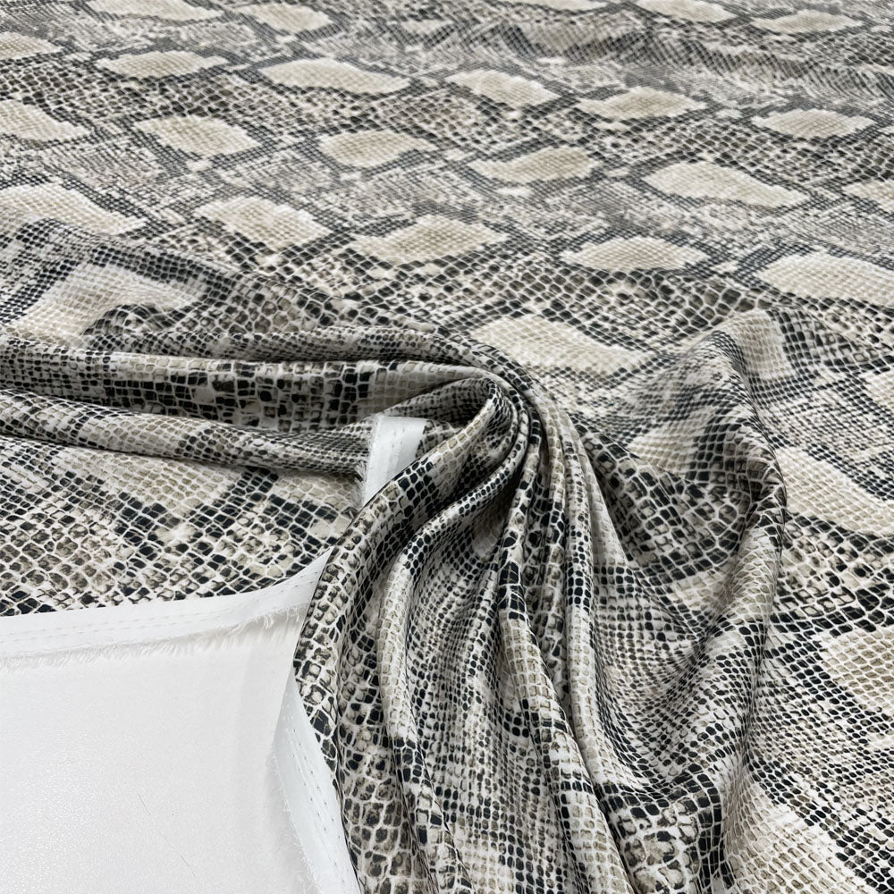 Tissu Satin, Polyester - Animalier, Serpente
