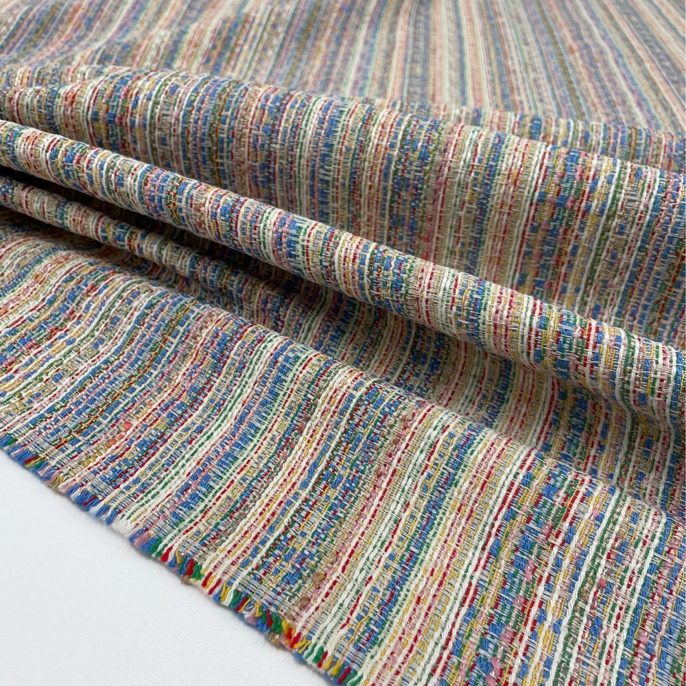 Tissu Tweed, Tailleur Lin Coton - 2 coloris, Ada