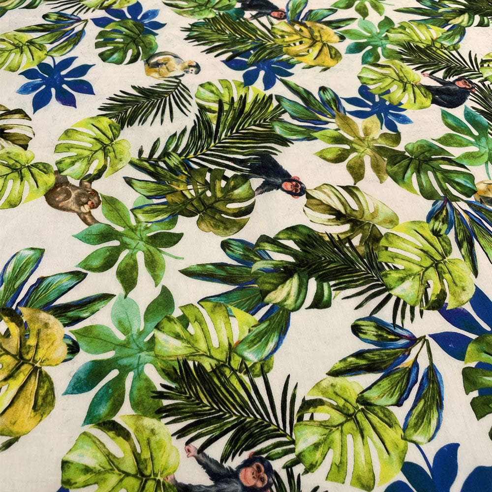 Tissu Voile, Coton et Soie - Tropical, Tivion