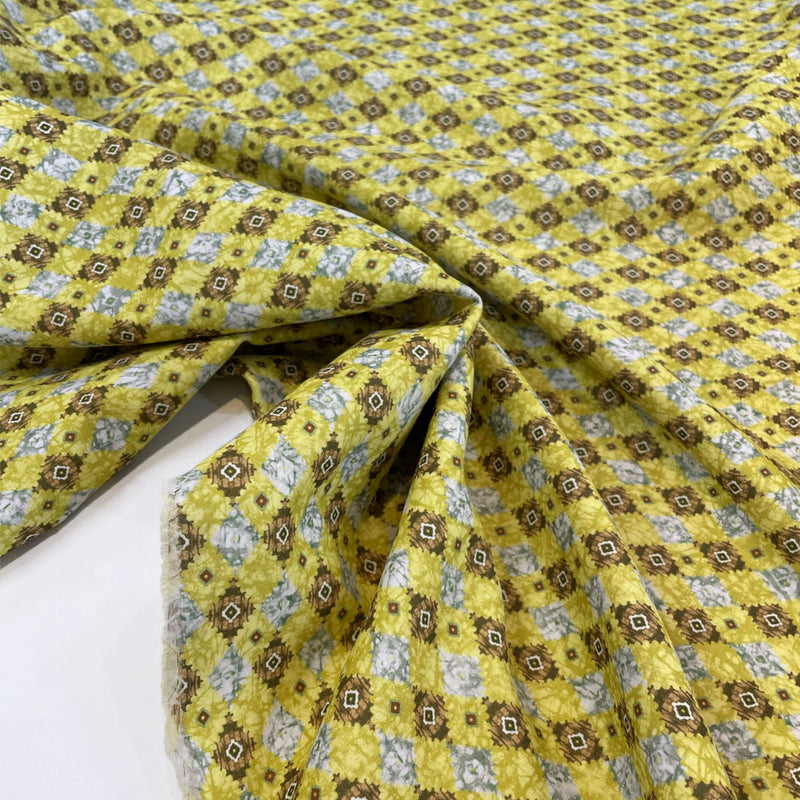 Jacquard fabric - Yellow, Plaza